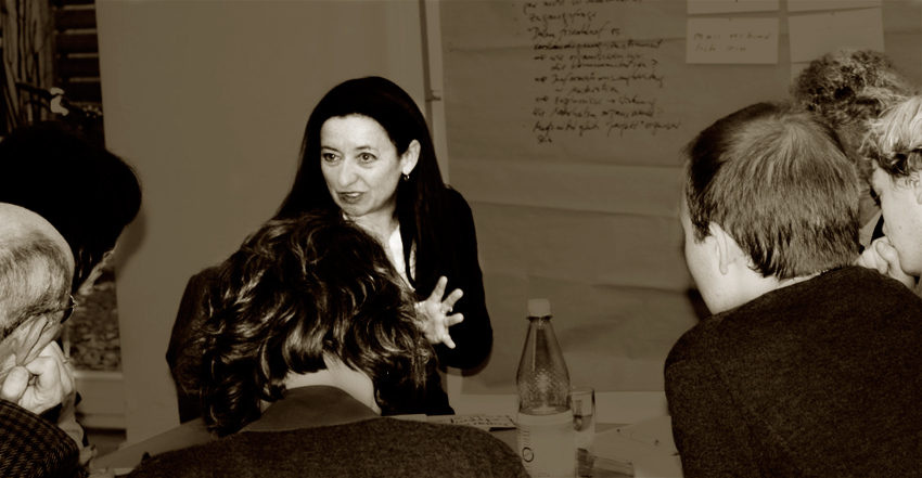 Stella Veciana, Tischmoderation während des 2. Forschungswende Workshops, 30. Oktober 2012 stella veciana